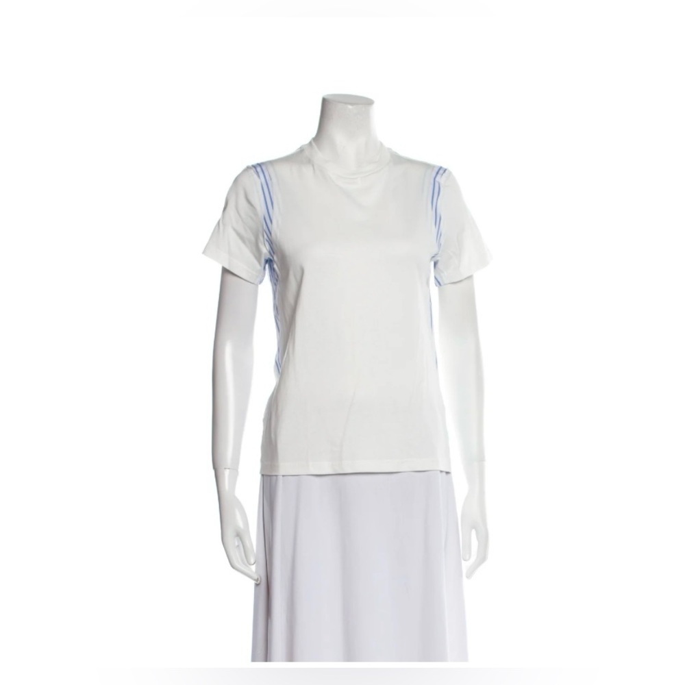 Derek Lam 10 Crosby White and Blue T Shirt, size small